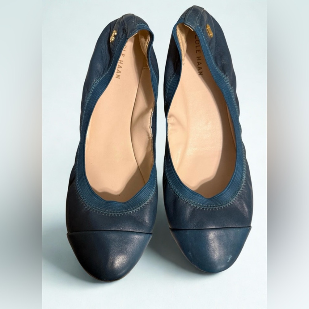 Cole Haan Women's Dark Blue Leather Loafers